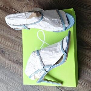 NWT Sam Edelman Doran Blue Croc Print Heel Size 8.5